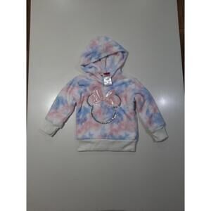 Disney Junior Minnie Mouse Girls Footed‎ Full Zip Pajamas Toddler Size 3T